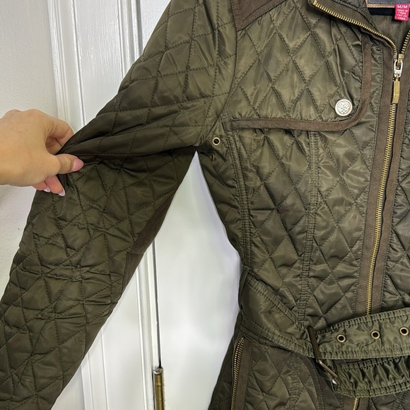 Vince Camuto Olive Quilted Jacket - Picture 5 of 8
